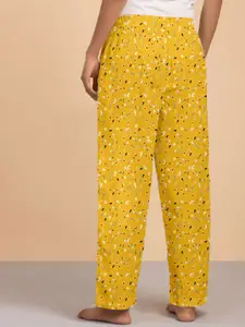 LYRA Women Printed Relax-Fit Mid-Rise Cotton Lounge Pants