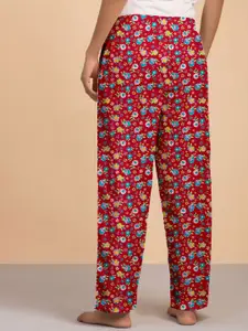 LYRA Women Printed Relax-Fit Mid-Rise Cotton Lounge Pants