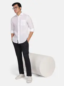 Blackberrys Straight Slim Fit Linen Casual Shirt