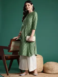 Sangria Foil Print Pure Cotton Kurta