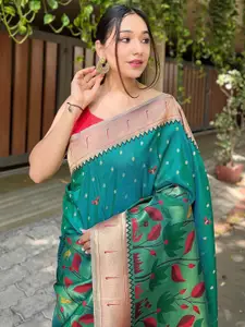 DEVATITHI Woven Design Zari  Paithani Saree