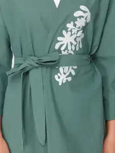 Trendyol Floral Printed Pure Cotton Robe