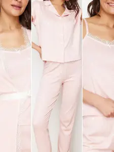 Trendyol Geometric Printed Night suit