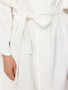 Trendyol Women Long Sleeved Pure Cotton Robe