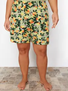 Trendyol Plus Size V-Neck Night suit