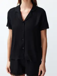 Trendyol Lapel Collar Night suit