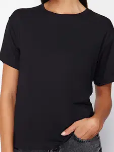 Trendyol Pack of 2 Round Neck Drop-Shoulder Sleeves Regular T-shirt