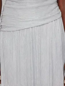 Trendyol Embellished Shimmer Sleeveless Net Maxi Dress