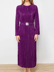 Trendyol Round Neck Long Sleeves Maxi Dress