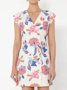 Trendyol Women V Neck Floral Printed Sheath Dress