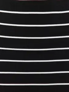 Trendyol Round Neck Sleeveless Striped Bodycon Midi Dress