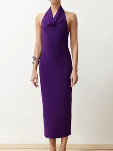 Trendyol Halter Neck Midi Sheath Dress