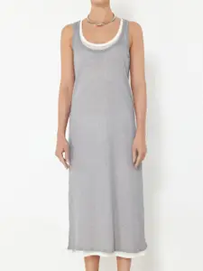 Trendyol Round Neck A-Line Midi Dress