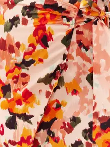 Trendyol Abstract Printed Wrap Mini Skirt