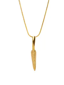 SWASHAA Peary Feather 18K Gold-Plated Stainless Steel Necklace