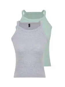 Trendyol Pack Of 2 Shoulder Straps Non Padded Camisoles