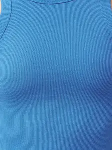 Trendyol Ribbed Round Neck Sleeveless Tank Crop  Top