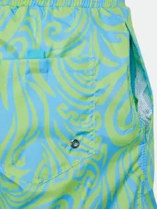 Trendyol Men Abstract Printed Swim Shorts