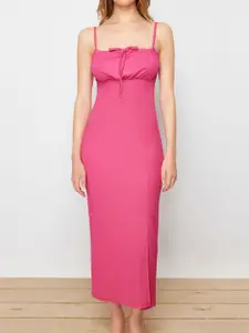 Trendyol Shoulder Straps Bodycon Midi Dress