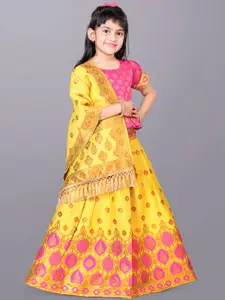 BAESD Girls Jacquard Ready to Wear Lehenga & Blouse With Dupatta