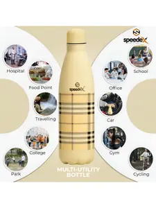 Speedex Cream-Coloured Stainless Steel Solid Double Wall Vacuum Water Bottle 500 ml