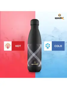 Speedex Black & White Stainless Steel Solid Double Wall Vacuum Water Bottle 1 Ltr
