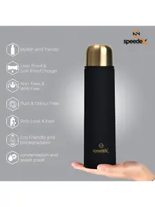 Speedex Black Stainless Steel Double Wall Vacuum Water Bottle 1 Ltr