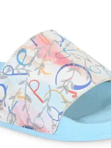 DressBerry Women Blue Printed Lightweight Sliders