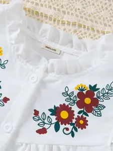 INCLUD Girls Printed Shirt with Skirt