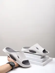 HRX by Hrithik Roshan Men Grey Melange Croslite Sliders