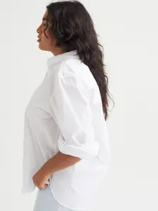 Fab Star  Plus Size Classic Pure Cotton Casual Shirt