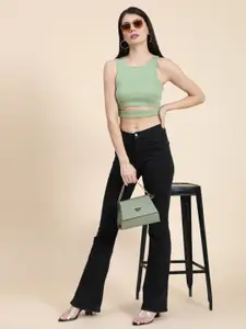 TOOCHKI Sleeveless Cut Out Fitted Crop Top