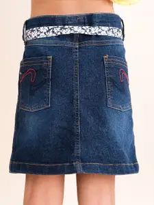 KiddoPanti Girls Denim Straight Above Knee Skirt