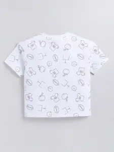 Happy Faces Boys Pure Cotton Printed T-shirt