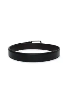 The Roadster Lifestyle Co. Men Black Textured Reversible Formal Belt