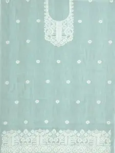 ZARIMO Polka Dots Woven Design Pure Cotton Unstitched Dress Material