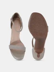 LEMON & PEPPER Open Toe Stiletto Heels