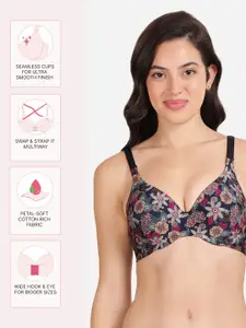 shyaway Pack Of 2 Floral Medium Lightly Padded T-shirt Bras With All Day Comfort