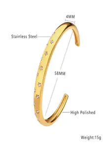 AQUASTREET Starry 18K Gold-Plated Waterproof Cuff Bracelet