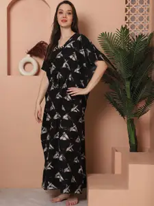Claura Printed Maxi Kaftan Nightdress