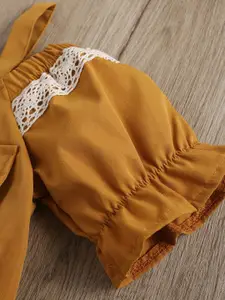 INCLUD Girls Off-Shoulder Top With Elasticated Trouser Set