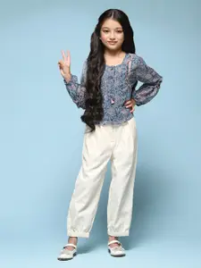 Biba Floral Print Puff Sleeve Top