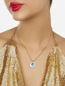 AMI Enamelled Heart Shape Pendants With Chains