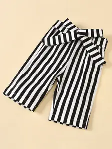 INCLUD Girls Striped Round Neck Top With Shorts