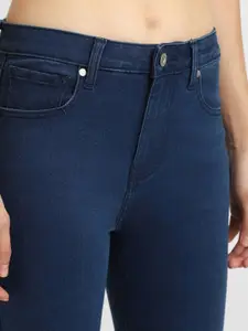 FOREVER 21 Women Slim Fit Mid-Rise Clean Look Cotton Jeans