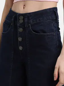 FOREVER 21 Women Mid-Rise Clean Look Cotton Flared Jeans