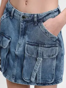 FOREVER 21 Pure Cotton A-Line Mini Skirt