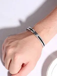 Peora Silver Plated Stainless Steel Cuff Bracelet