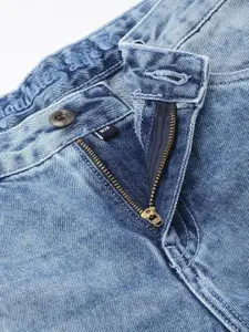 The Roadster Life Co. Women Straight Fit Worn-Out Ripped Faded Jeans