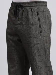 Monte Carlo Men Checked Mid Rise Track Pants
